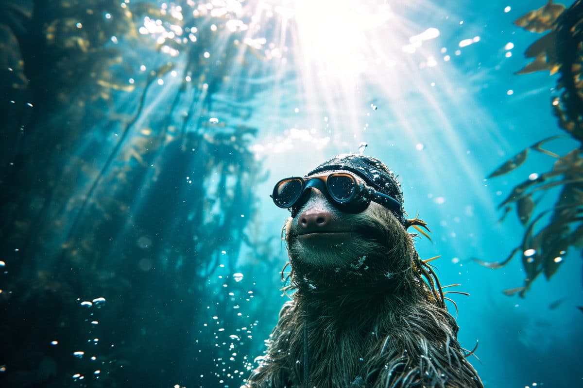 Le paresseux, l’incroyable champion de la plongée sous-marine !